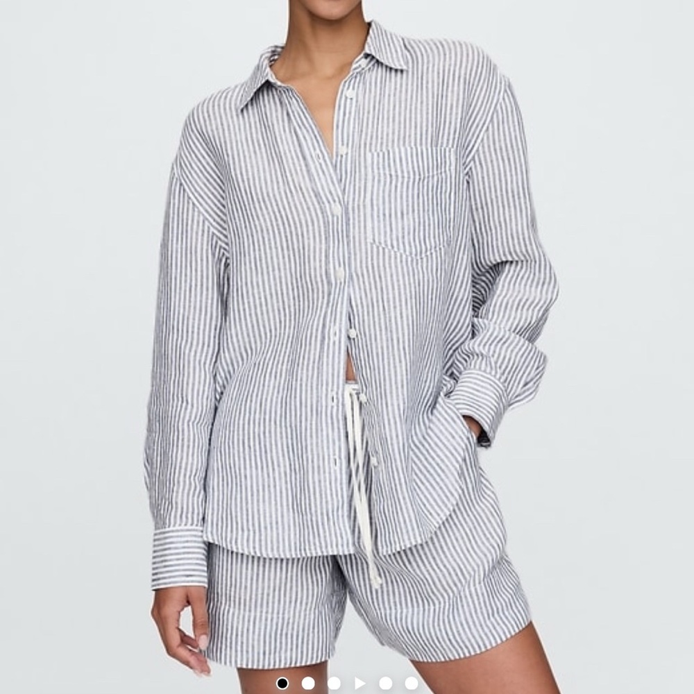 NWT Gap Oversized Linen Shirt